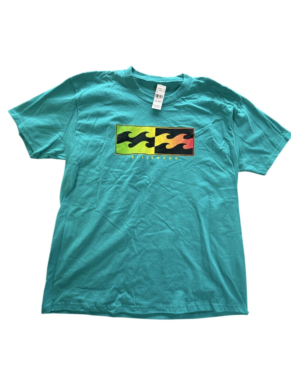 Billabong Shirt Mens XL Green Wave Logo Graphic Tee Tagless Surf Cotton